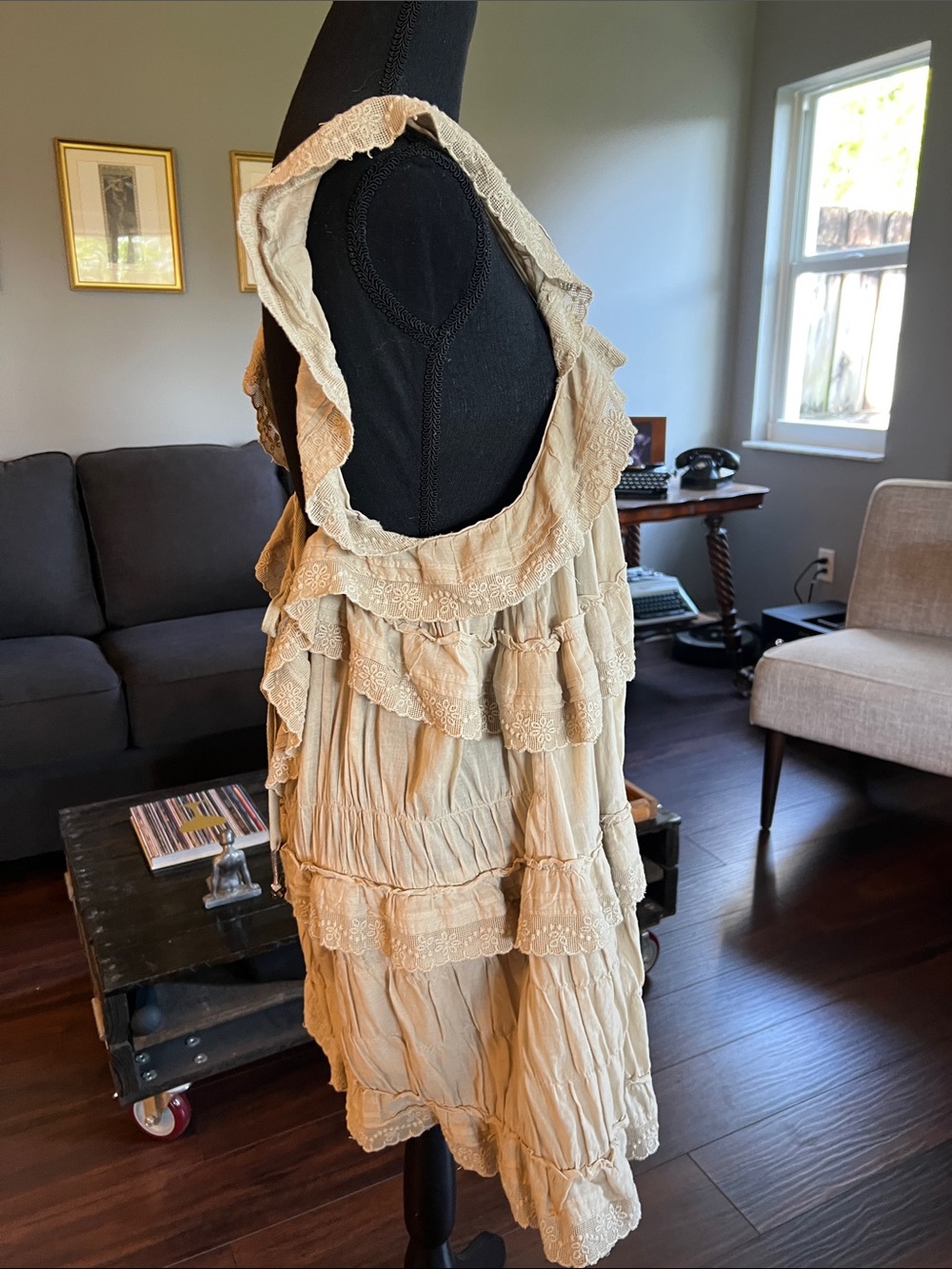 Free People intimately sweetest little lacey romper! Size L, attached bloomers - Picture 2 of 6